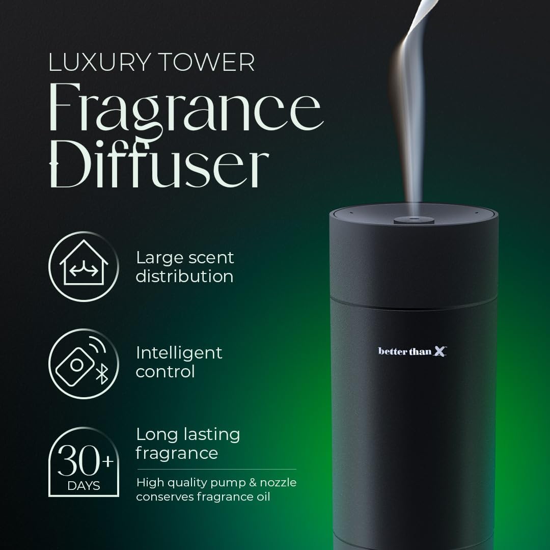 Better Than X Aroma Tower Remote Control Scent Diffuser Machine  Smart Essential Oil Diffuser for Aromatherapy | Fragrance Diffusion System, Scent Machine Diffusers for Home, Office, Spa & More